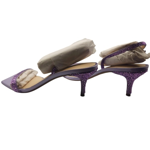 BETSEY JOHNSON Rebel Lavender Rhinestone Slingback Sandals size 8.5 NIB $108 - Picture 5 of 12